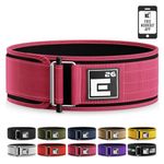 Self-Locking Weight Lifting Belt,Premium Weightlifting Belt for Serious Functional Fitness, Weight Lifting, and Olympic Lifting Athletes,Deadlift Training Belt (Small, Miami Pink)