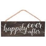 P. Graham Dunn Happily Ever After Wood Grain 10 x 3.4 Pine Wood Valentine's String Sign