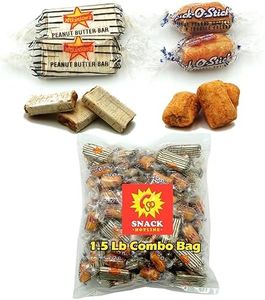 Atkinsons 1.5 Lb Combo Bag Chick-O-Stick Nuggets and Peanut Butter Bars - 50/50 of Each Crunchy Candy - Bulk Individually Wrapped-Fresh-Crispy-Delicious