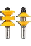 Yonico Router Bits Set Rail and Stile 2 Bit Entry Door Ogee 1/2-Inch Shank 12265