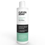 Clever Soap 1% Piroctone Olamine Face Wash With Salicylic Acid - Exfoliating, Foaming Facial Cleanser - Suitable For Seborrheic Dermatitis, Acne & Psoriasis - Fragrance Free, For Men & Women