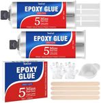 5 Minute Epoxy Glue, Clear Epoxy Resin Adhesive, Quick Dry Welding Repair Glue, Multipurpose Butt Glue - Incredibly Strong Bonding for Metal, Plastic, Wood, Stone, Ceramic, Glass, Leather(100ml)