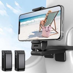 2 Pcs Airplane Phone Holder Travel Essentials, Universal in Flight Travel Phone Mount with 360° Degree Rotation, Handsfree Airplane Phone Holder for Flying Home Kitchen Office and Travel Accessories