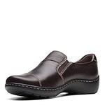 Clarks Womens Collection Loafer, Dark Brown, 8 Wide US