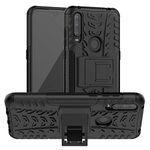 LiuShan Compatible with Alcatel 3L (2020) case,Shockproof Heavy Duty Combo Hybrid Rugged Dual Layer Grip Protection with Kickstand For Alcatel 3L (2020) Smartphone(Not fit Alcatel 3L(2019)),Black