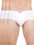 Jockey Men's Super Combed Cotton Poco Briefs with Durable concealed waistband (Pack of 3) 8035_White_M