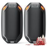 Hand Warmers Rechargeable, 2 Pack Reusable Handwarmers 6000mAh 10Hrs Long Lasting, 3 Heat Levels Magnetic Electric Hand Warmer, Portable Pocket Heater Outdoor Activities, Winter Gift Women Men Kids