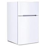 DORTALA Compact Refrigerator, 3.2 Cu Ft Mini Fridge, Separate Freezer with 2-Door Design, Wide Angle LED Light, Rapid Refrigeration, Energy Saving, Quiet Operation, White