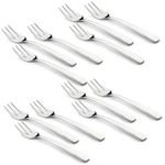 Parage 12 Pieces Stainless Steel Fruit Forks for Home & Kitchen, Fruit Picks, Kids, Snacks, Fruits and Dessert, Small Fruit Fork (Pack of 12, Silver)