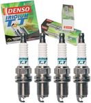 4 pc DENSO Iridium TT Spark Plugs compatible with Honda Civic 1.6L 1.7L 1.8L 2.0L L4 1998-2011