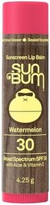 Sun Bum SPF 30 Sunscreen Watermelon Lip Balm - Moisturizing Aloe Vera and Vitamin E - Vegan and Cruelty Free - Broad Spectrum UVA/UVB Lip Protection - 0.15 oz Stick