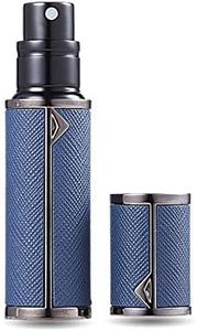 Perfume Atomiser, Refillable & Travel Size Perfume Bottle, Leaking Proof,Bottom Pump without Funnel, Luxurious Small women and men, 5ml (BLK-Deepblue)