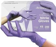 Lilac Nitrile Disposable Gloves - 200 Count - 3 Mil Nitrile Gloves X Small - Powder and Latex Free Rubber Gloves - Surgical Medical Exam Gloves - Food Safe Cooking Gloves