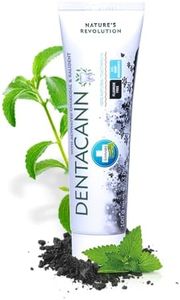 Annabis Dentacann - Natural fluoride free Toothpaste with active Bamboo Charcoal | Coconut Oil | Hemp seed extract | Peppermint Oil | Mineral Kalident Powder | Vegan friendly | Good for Kids | 100g