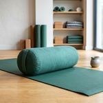Streetup India® Yoga Bolster for Iyengar Yoga With Premium Cotton Washable Cover (Green, Standard)
