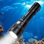 Wurkkos Underwater Diving 2000 Lumens Diving Torch, SST40 LED Diving Flashlight LED 5000K Scuba Dive Light Night IPX-8 WaterProof Dive Light Professional Snorkeling Light for Under Water Deep Sea Cave