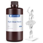 ANYCUBIC High Clear 3D Printer Resin, Resist Yellowing, Highly Transparent, Tough and Resilient, Compatible with all LCD Resin 3D Printer(1000g, High Clear)