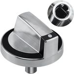 HOMEEQUIP W10284885 Burner Control Knob Fits for Whirlpool Gas Range Stove Oven 10284885, W10284885, PS11752001, AP6018699, G7CG3064XS00, G7CG3064XB00, G7CG3665XS00, G7CG3665XB00 (Silver) (1)