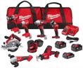 Milwaukee M18 18V Cordless Power Tool Combo Kit, 8-Tool Set, 3 Batteries, 2 Tool Bags, Charger Included