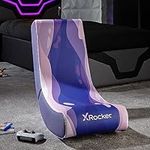 X-Rocker Kids Gaming Chair Foldable Video Rocker Floor Rocker for Kids and Juniors, Low Folding Rocking Seat, Rocking Chair for Gaming, Console Gaming Chair for Kids - Lava Edition - Pink