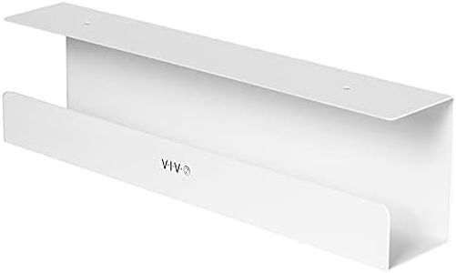 VIVO Under Desk 17 inch Cable Management Tray, Power Strip Holder, Cord Organizer, Wire Tamer for Office and Home, White, DESK-AC06-1CW