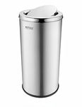 Malabar Stainless Steel Swing Dust Bin with Lid 14x28" 70Ltr, Garbage Bin for Washroom, Home, Kitchen, Hotels and Offices