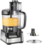 Hamilton Beach Stack & Snap Food Processor and Vegetable Chopper, BPA Free, Stainless Steel Blades, 12 Cup Bowl, 2-Speed 450 Watt Motor, Black (70725A)