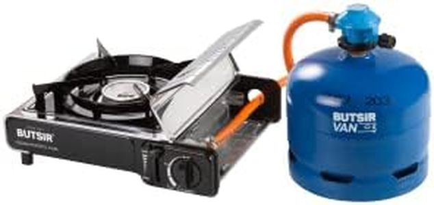 BUTSIR COCINA PORTATIL DUAL, Alimentación por gas, Acero inoxidable. APTA PARA BOTELLAS Y BOMBONAS. NOVEDAD