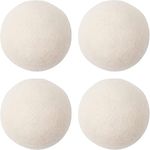 Wool Dryer Balls ,Tumble Dryer Balls Pack of 4 XL- Fabric Softening Handmade Reusable Organic Wool Laundry Balls, Reduce Drying Time, Noise, Wrinkles Free with No Bad Odor