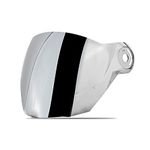 Steelbird SBA-2 Helmet Visor compatible for all SBA-2 and SBA-3 Model Helmets (Chrome Silver Visor)