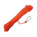 BeGrit 5 m Floating Rope Anchor Mooring Rope Multifunction Rope 8 mm Kayak Canoe Tow Throw Line with Carabiner for Boat Camping Hiking Awning Tent Canopy(Orange)