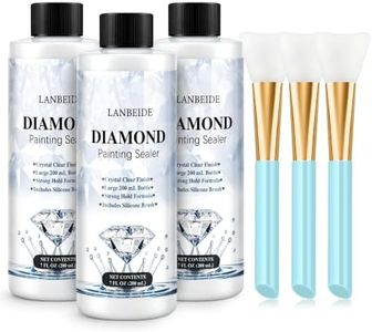 LANBEIDE Diamond Painting Sealer 200ML with Silicone Brush, 3 Pack (21 OZ)