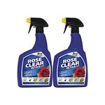 Rose Clear Ultra Gun Fungicide & Insecticide Spray 1 Litre Fights Blackspot & Rust (2 Bottles)