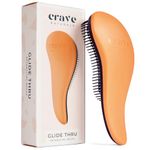 Crave Naturals Glide Thru Detangling Hair Brush for Adults & Kids Hair Detangler Brush for Natural, Curly, Straight, Wet or Dry Hair Hairbrush for Men & Women 1 Pack Coral