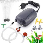 COLOURFUL® - Aquarium Silent Air Pump | Mini Aerator/Oxygen Pump for Aquarium Fish Tank or Pond | with Accessories (2Way - #390, Combo-1)