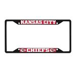 Fan Mats 31360: Kansas City Chiefs Metal License Plate Frame Black Finish