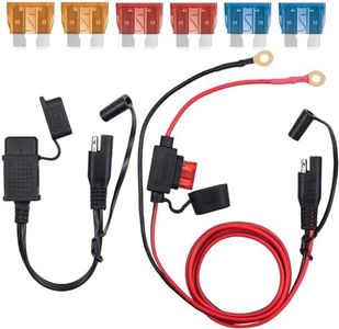 GTIWUNG Cargador USB Enchufe Motocicleta,Conector USB Moto SAE a USB Resistente al Agua,12 V, 2,1A,Cable de Conexión SAE,16AWG Sae Conectores 3,6FT con Terminal de Anillo,Rápida Conexión y Desconexión