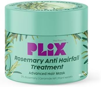 PLIX - THE PLANT FIX Rosemary Anti-Hair Fall Treatment Advanced Hair Mask With 3% Rosemary Extract, Ceramides & Plant Keratin | Hair Mask For Dry And Frizzy Hair| 200 Gram