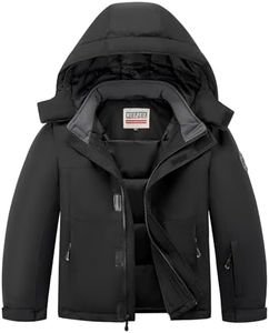 WULFUL Kid's Waterproof Ski Jacket Warm Fleece Hooded Boy's and Girl's Winter Snow Coat Outwear,Windproof RainCoat