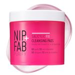 Nip + Fab Saliyclic Fix Night Pads for Face with Hyaluronic Acid, Exfoliating Facial Pad BHA Exfoliant for Skin Hydration Acne Breakouts and Blemishes, 60 Pads, 80 ml