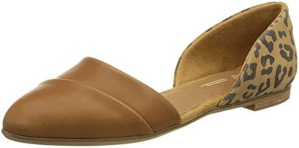 TOMS Women's Jutti Dorsay Ballet Flat, Tan, 6 US