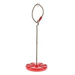 Disc Tree Swing, Heavy Duty Plastic Disc Tree Swing with Rope Swing Sets for Backyard Kids, Outdoor Play Equipment (Red)