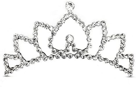 Butterfly Craze Princess Crown Comb Mini Tiara for Kids - Ideal for Wedding Entourage like Flower Girls, Add a Touch of Royalty to Your Child's Birthday Party, Perfect for Dress Up, Pretend Play