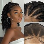 PROTEA Braided Wigs for Black Women, Full Lace Frontal Box Braids Wigs with Baby Hair, Lightweight Synthetic Fully Handmade Braided Wig, 16 Inch #2