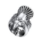 U7 Amulet Rings for Men Women Chunky Flying Eagle Ring Band Cool Ring Jewellery