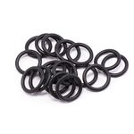 BodyJewelryOnline 20PCs 14mm Black Rubber O-Rings Silicone O Rings Replacement for Ears Piercing Gauges Kit Black Silicone Rubber O Ring 9/16 Inch