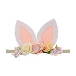 Bunny Headband Bunny Rose Ears Easter Headbands Baby Girls Flower Crown Spring Newborn Toddler Infant Bunny Headbands