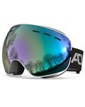 ACURE Ski Goggles, OTG Frameless Snow Snowboard Goggles of Dual Lens with Anti Fog and UV400 Protection for Men, Women, Youth (Golden, Large)