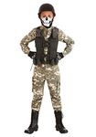 Kids Battle Soldier Costume Tactical Vest Jumpsuit Army Costume for Kids X-Small
