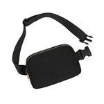 NEOUTH Waist Belt Bag Fashion Fanny Women Waist Pack with Adjustable Strap for Travel Running Hiking Walking Christmas Gift Black